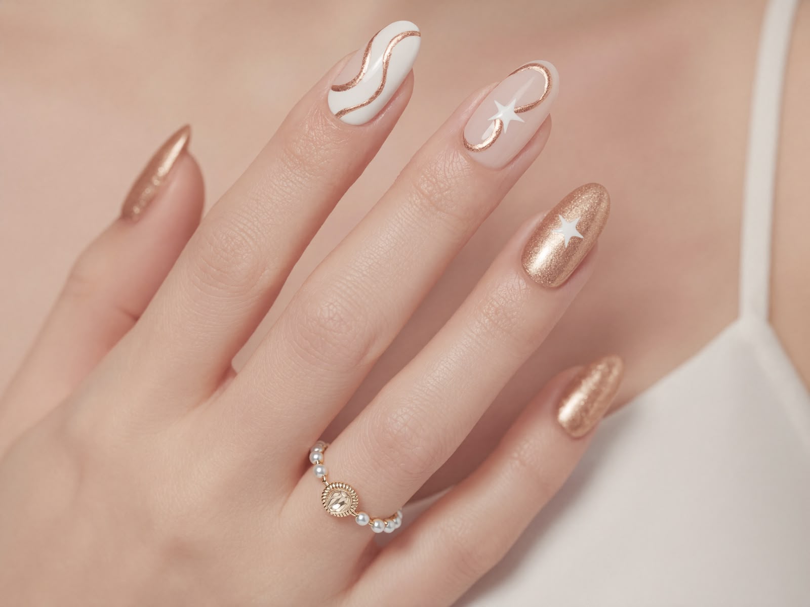 Elegant professional nail workspace during a salon treatment